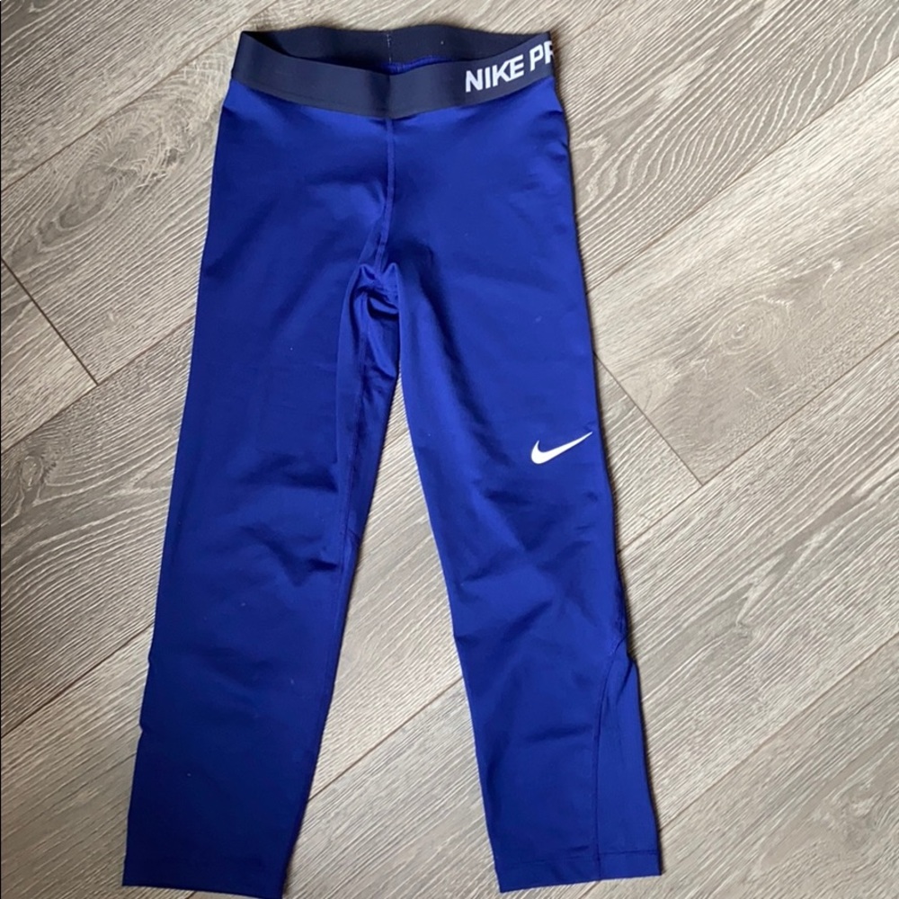 Royal Blue Nike Pro Leggings S